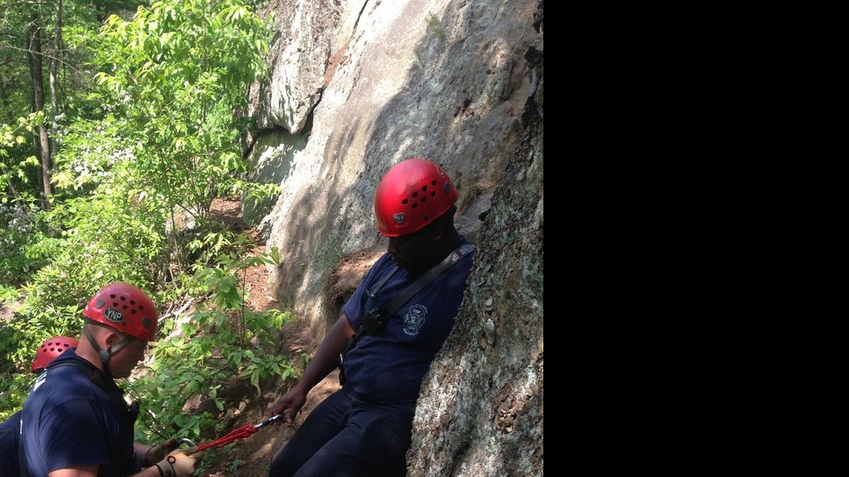 
Rescuers ascend Crowders Mountain to reach a 48-year-old woman who fell 150 feet and died Saturday afternoon.
