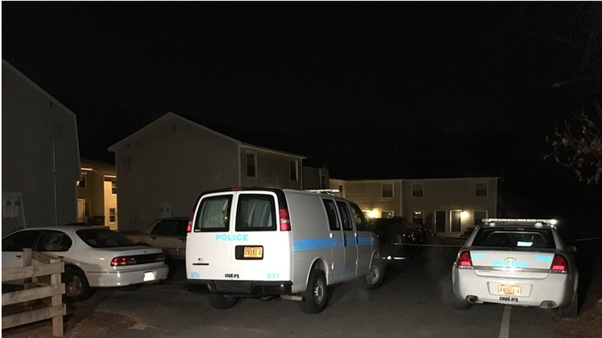 Site of the double shooting investigation in west Charlotte. The two men were shot sitting in a car.