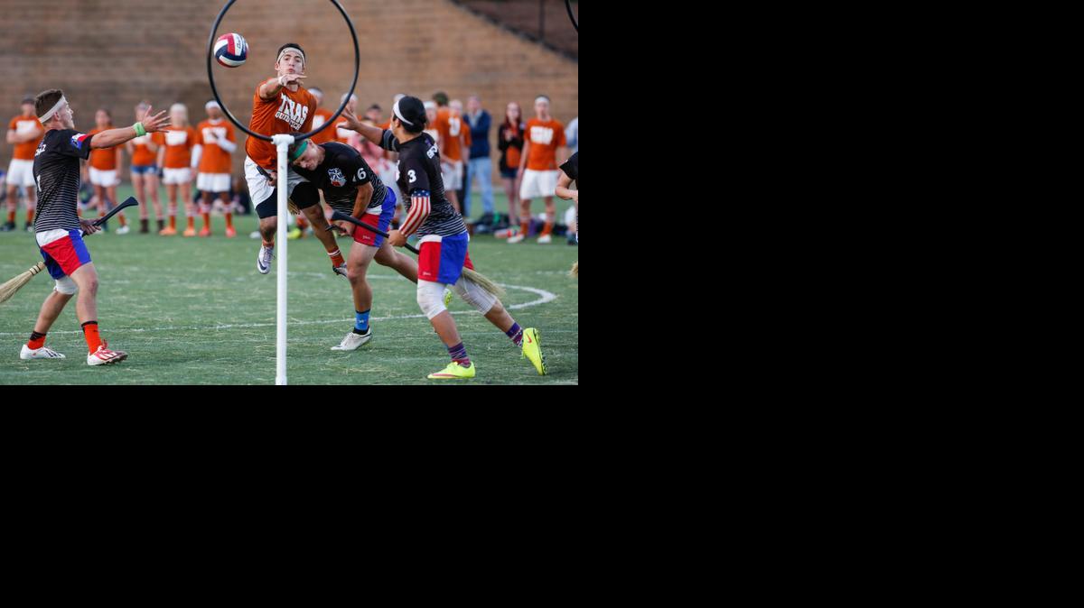 
Augustine Monroe scores for the University of Texas on their way to a third championship as Manchester Meadows plays host as the Quidditch World Cup comes to Rock Hill. 
