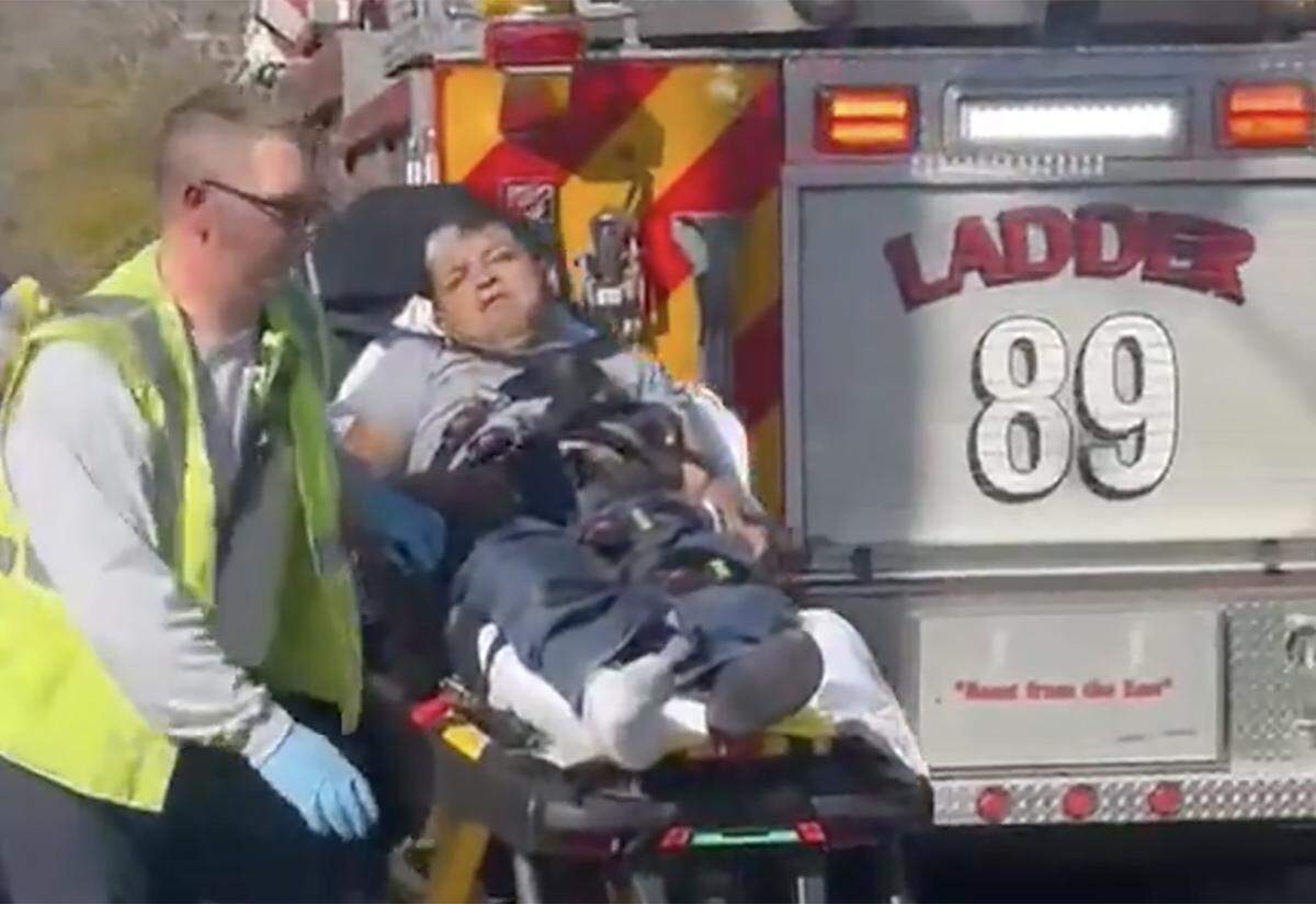 A witness said a man was injured after fleeing from Border Patrol agents on Milton Road in Charlotte, NC on Sunday, November 16, 2025.