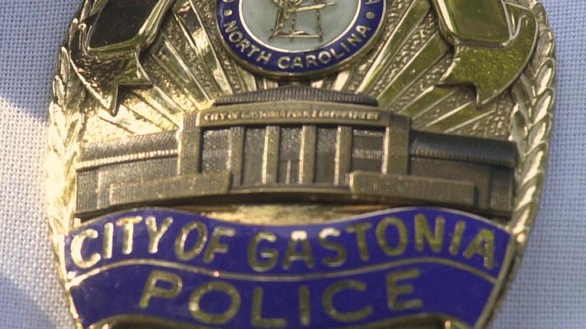 The badge worn by Gastonia police officers