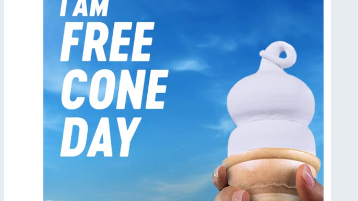 It’s free cone day at participating Dairy Queens