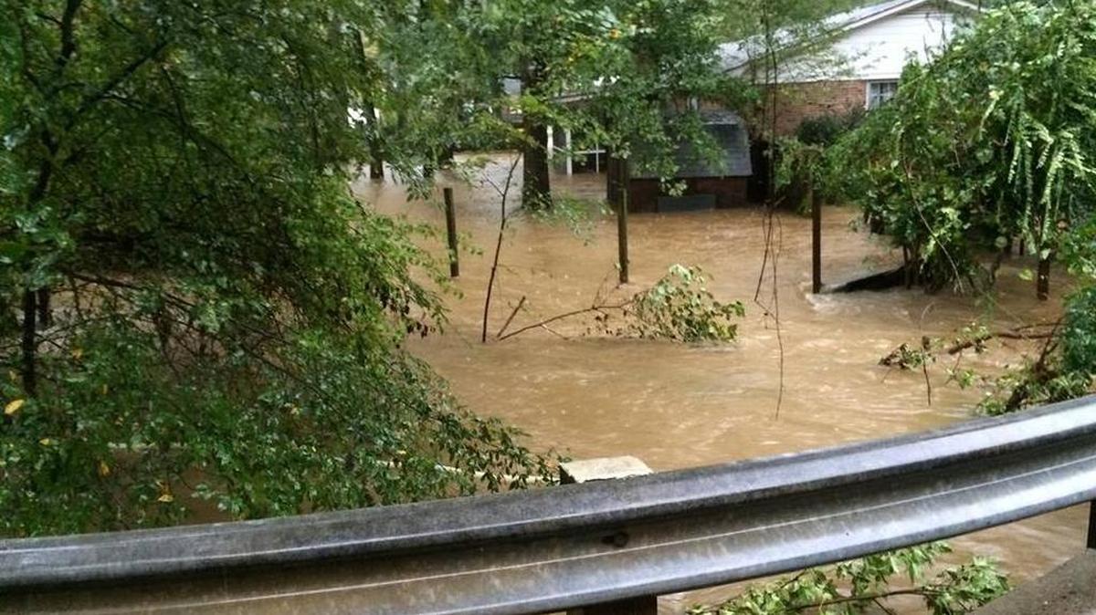 
A home along Nottingham Road in the Whitehall subdivision of Columbia is located near a creek that one resident said she wasn’t aware existed until Sunday's flooding.
