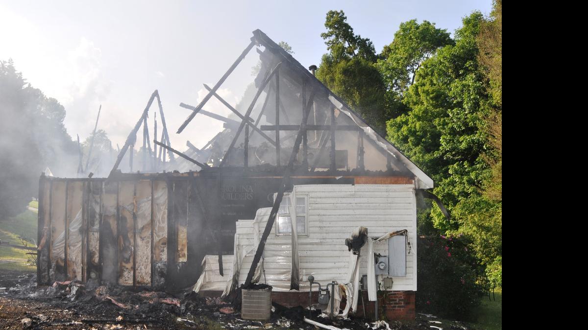 
Fire officials said discarded charcoal ashes caused this house fire Monday in the 5700 block of Glenhill Court in northwest Charlotte. 
