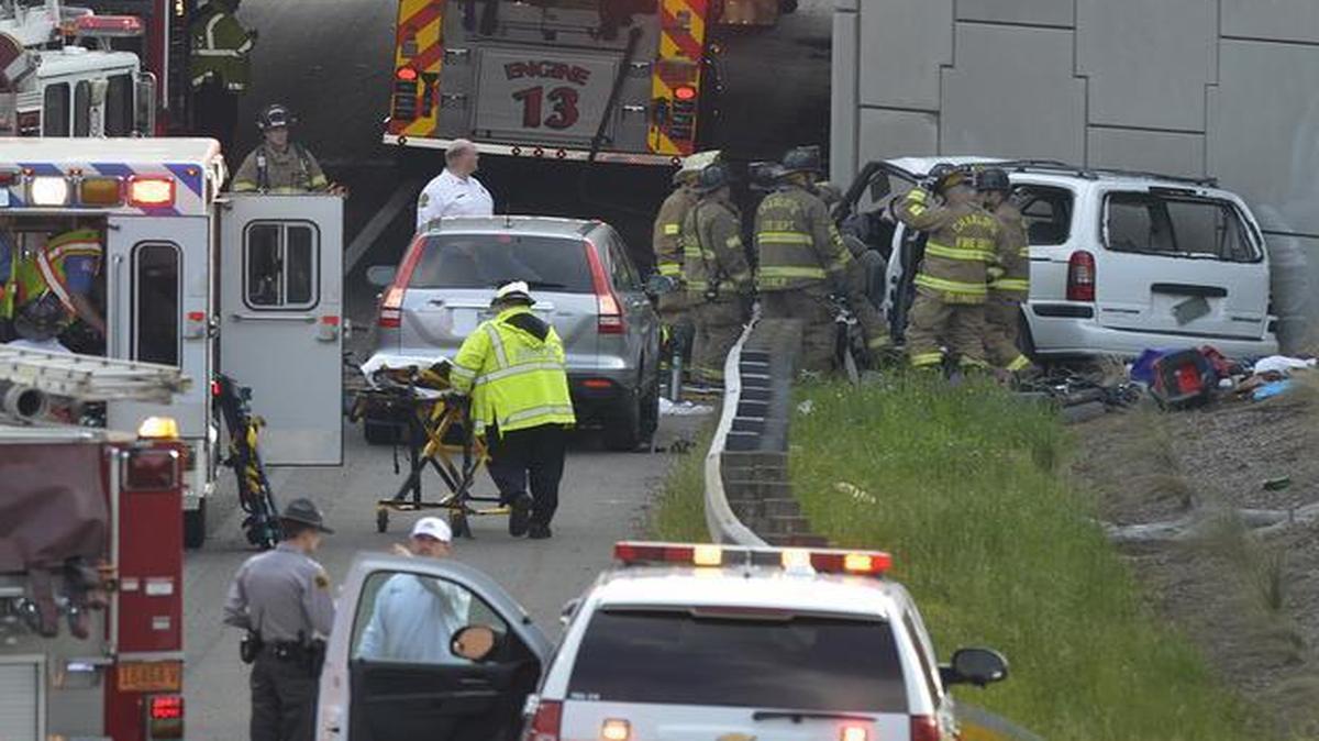 
Medic took five patients with life-threatening injuries to Carolinas Medical Center from this wreck on Interstate 85 northbound near the Brookshire Freeway, May 07, 2015.
