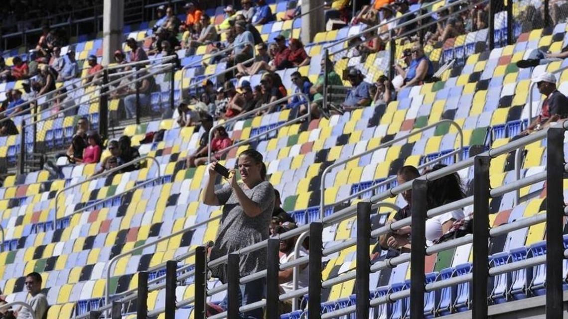 Fans in turn 4 at the Bank of America 500 at Charlotte Motor Speedway in October. At Speedway Motorsports, which owns nine tracks including the one in Charlotte, revenue from admissions fell 28 percent from 2010-2015.