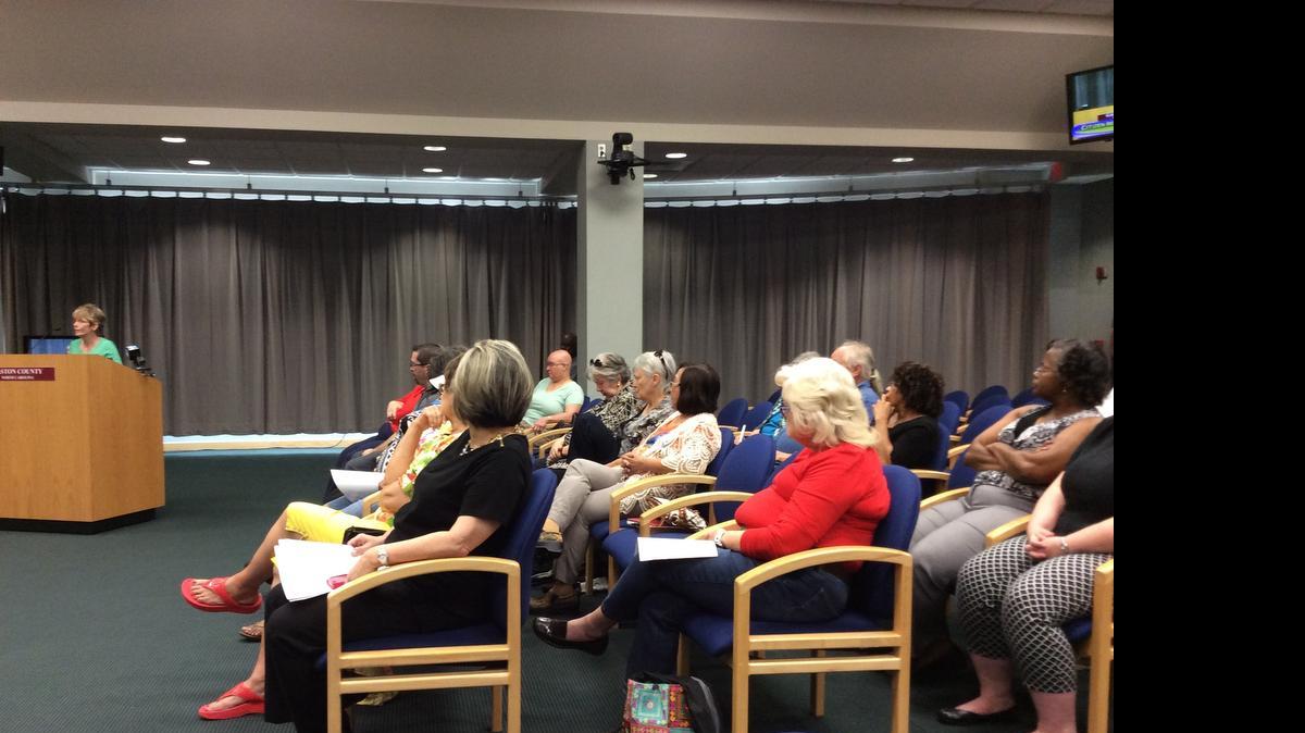 
About 50 people on Tuesday listened to speakers irate over Gaston County commissioners’ decision last week giving board members health insurance for life at taxpayer expense after they leave office. The board voted to rescind that plan Tuesday.
