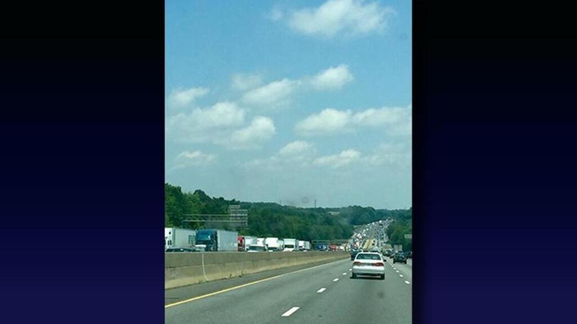 Six-car accident shuts down section of I-85