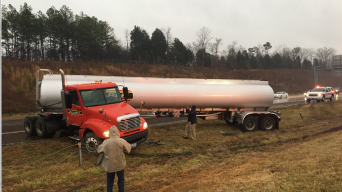Truck jackknifed on I-485 near I-85 interchange, promising rush hour delays