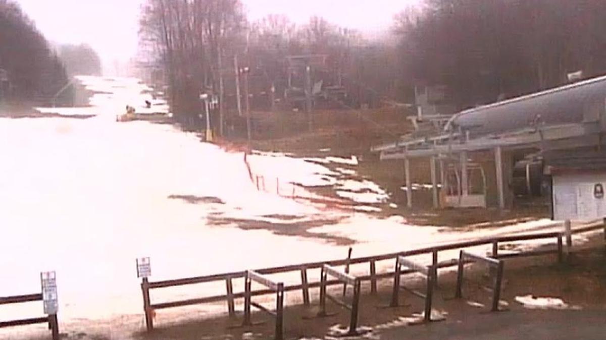 A look at the snow on Sugar Mountain late Wednesday morning.