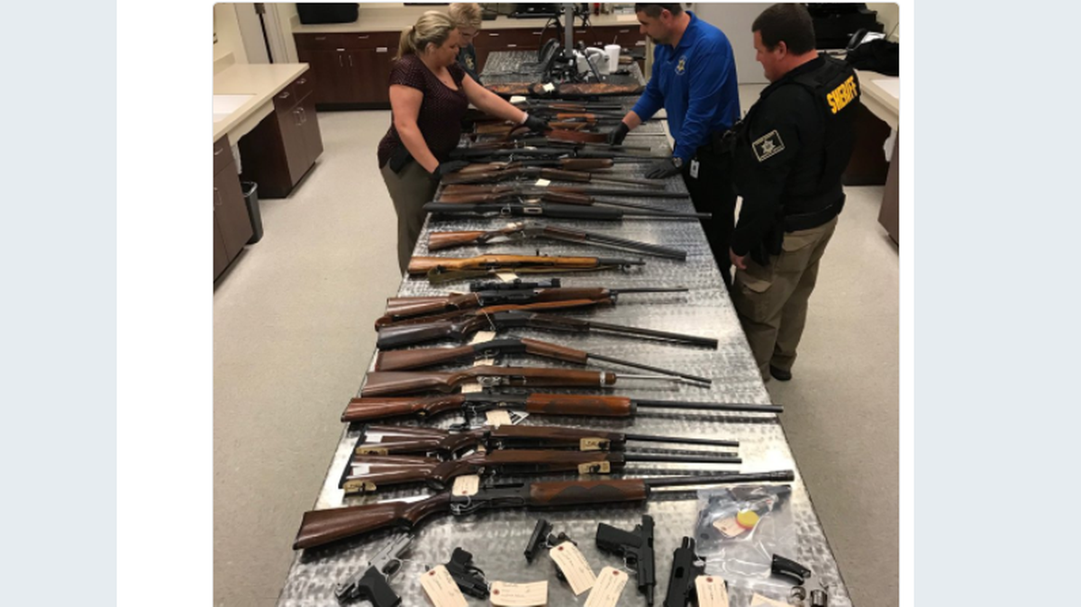 These are some of the weapons the Moore County deputies say they took from the home.