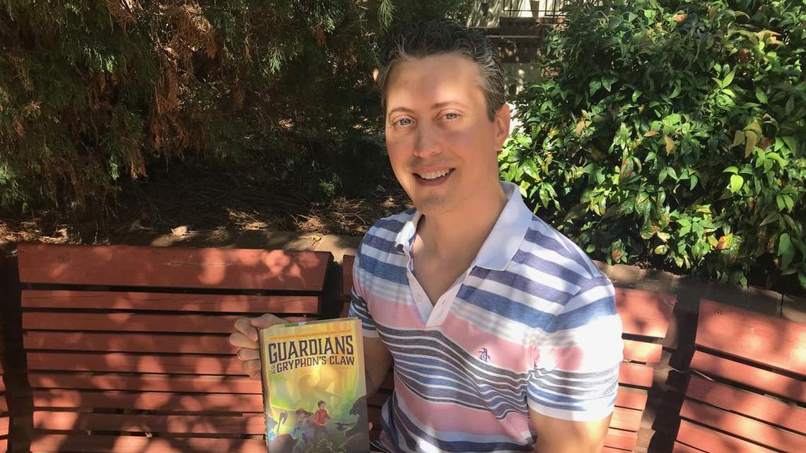 Todd Gallicano of Huntersville started writing “Guardians of the Gryphon’s Claw” on a typewriter, helping him to focus his thoughts in the first draft.