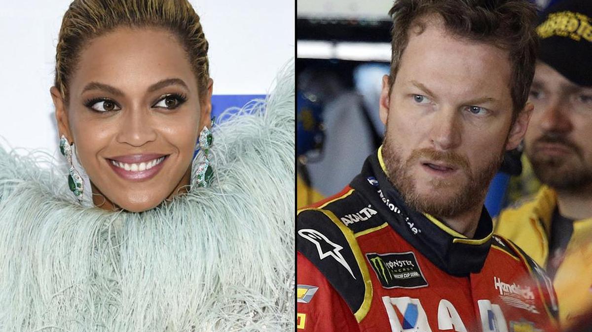 Composite of Beyonce and Dale Earnhardt Jr.
