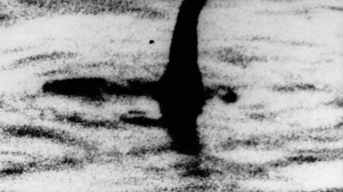 This is an undated file photo of a shadowy shape that some people say is a photo of the Loch Ness monster in Scotland.