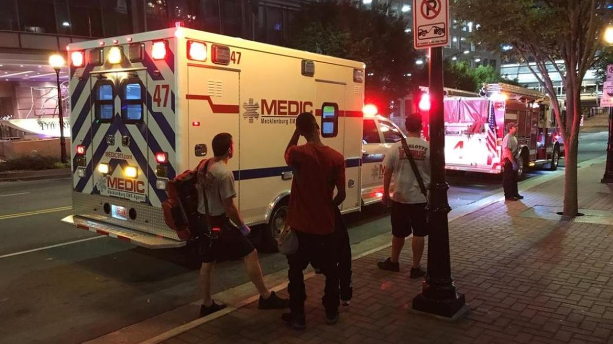 Two people were injured during a crash at an EpiCentre parking garage early Sunday.