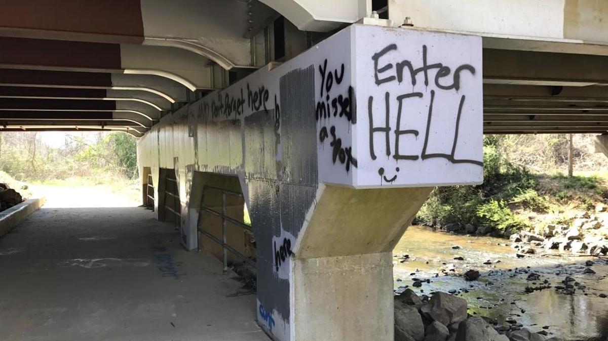Graffiti at McAlpine Park has been removed