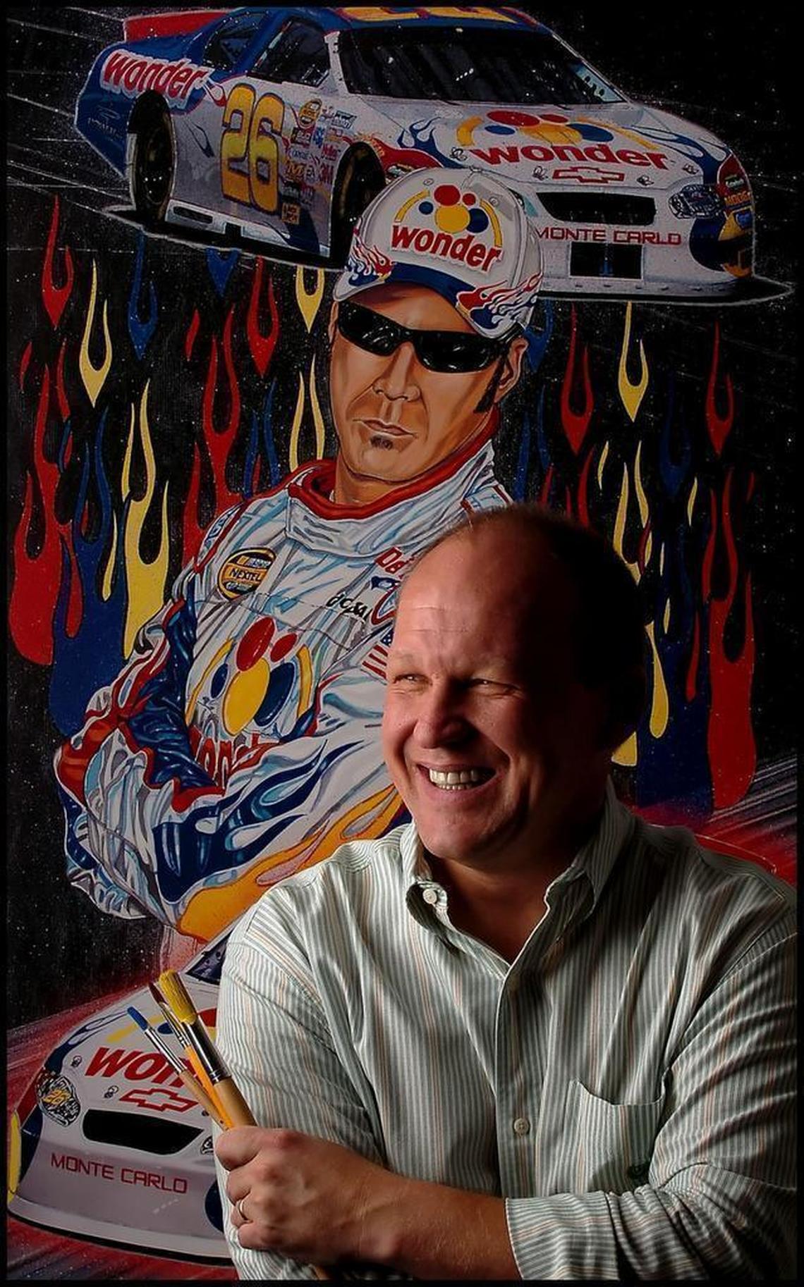 Sam Bass created the car designs, uniforms and all the other paraphernalia for the movie, “Talladega Nights: The Ballad of Ricky Bobby,” starring Will Ferrell.