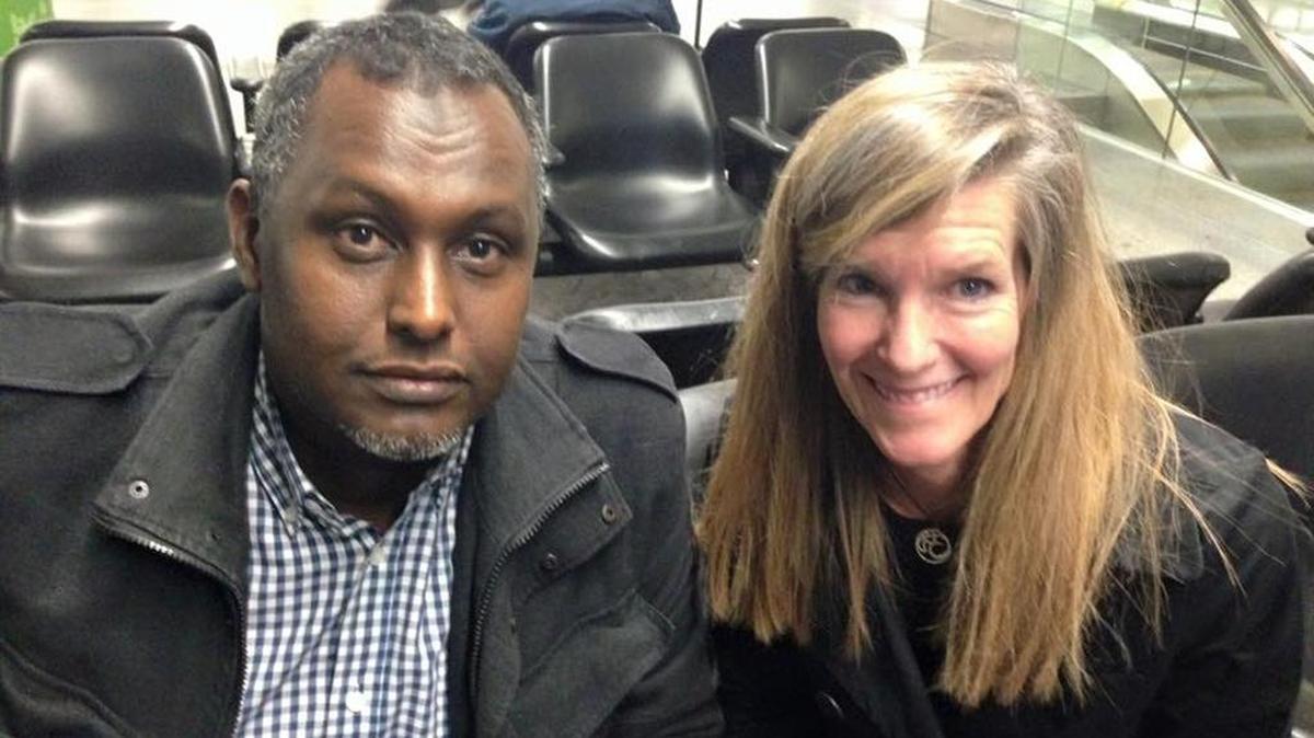 Molly Barker met Osman Ali at the Minneapolis airport last week.