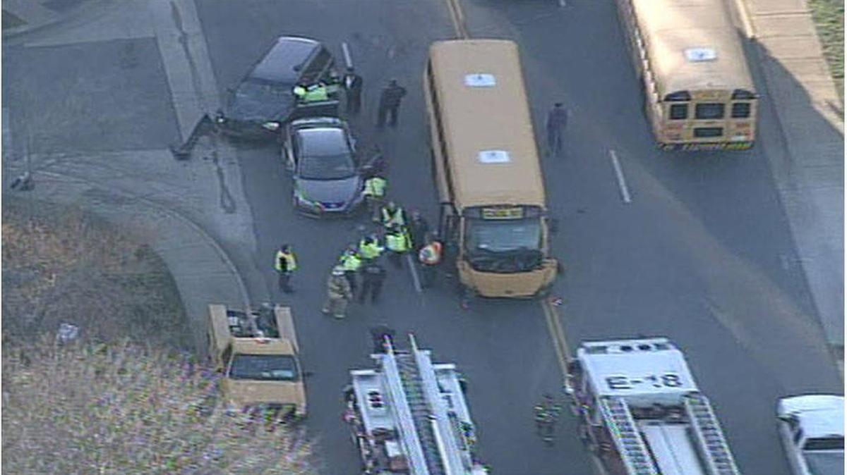 One person was taken to Carolinas Medical Center with minor injuries after a wreck involving a school bus in northwest Charlotte on Friday afternoon, according to Medic. No students on the bus were injured, police said.