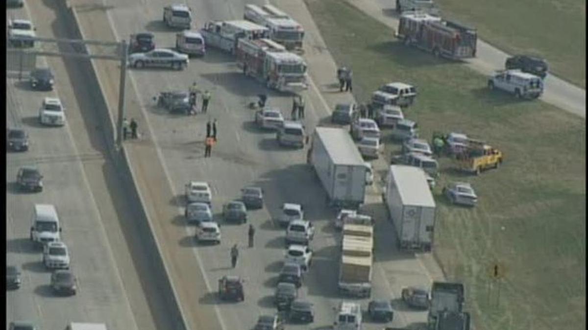 A wreck has backed up traffic on Interstate 85 northbound at I-485 in western Mecklenburg County, between Little Rock Road and Sam Wilson Road.