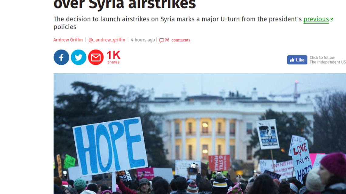 Headline in the Independent Friday morning