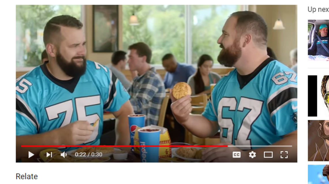 Carolina Panther Ryan Kalil explains why he’s like a piece of spicy fried chicken