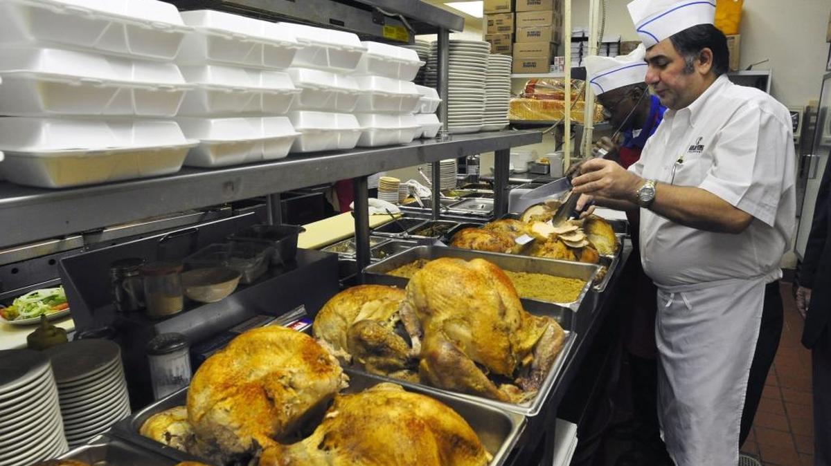 In past years, Skyland Family Restaurant has prepared turkeys for free meals at Thanksgiving.