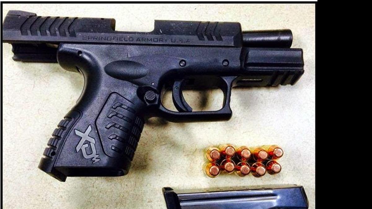 
Federal agents seized this loaded gun from a passenger’s carry-on bag at Charlotte Douglas International Airport. 
