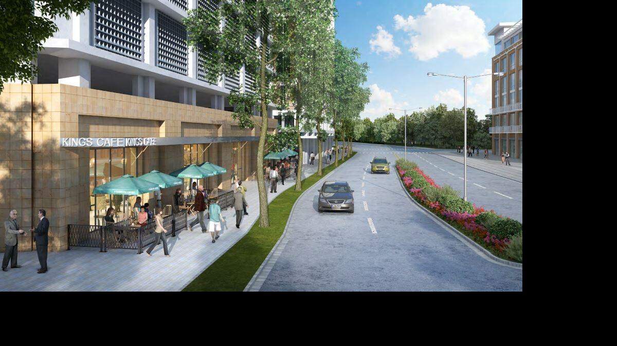 
A rendering of the proposed redevelopment as seen from Kings Drive. This is from the rezoning petition by Goode Properties.
