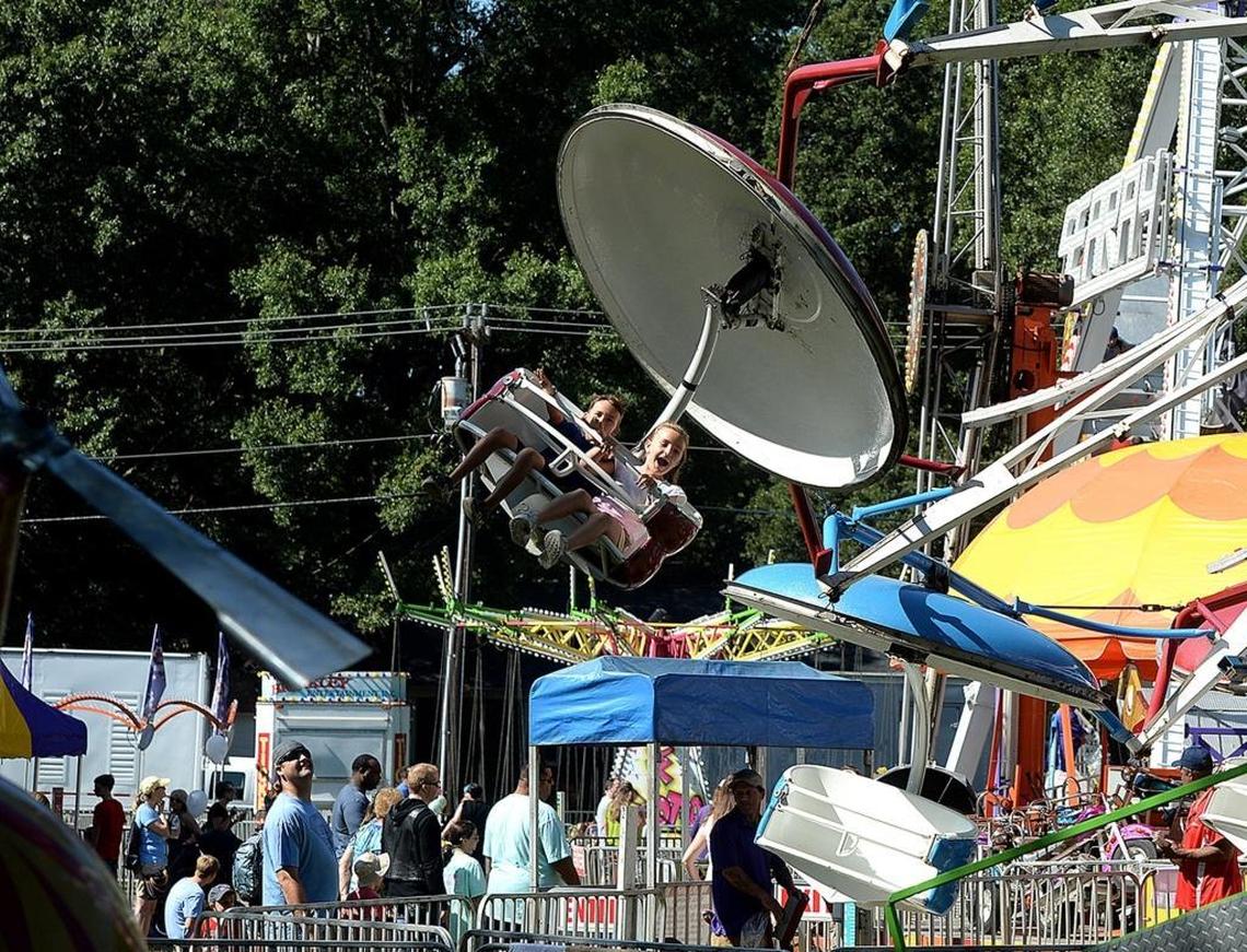 Carnival rides are part of the excitement for the Matthews Alive Festival. 