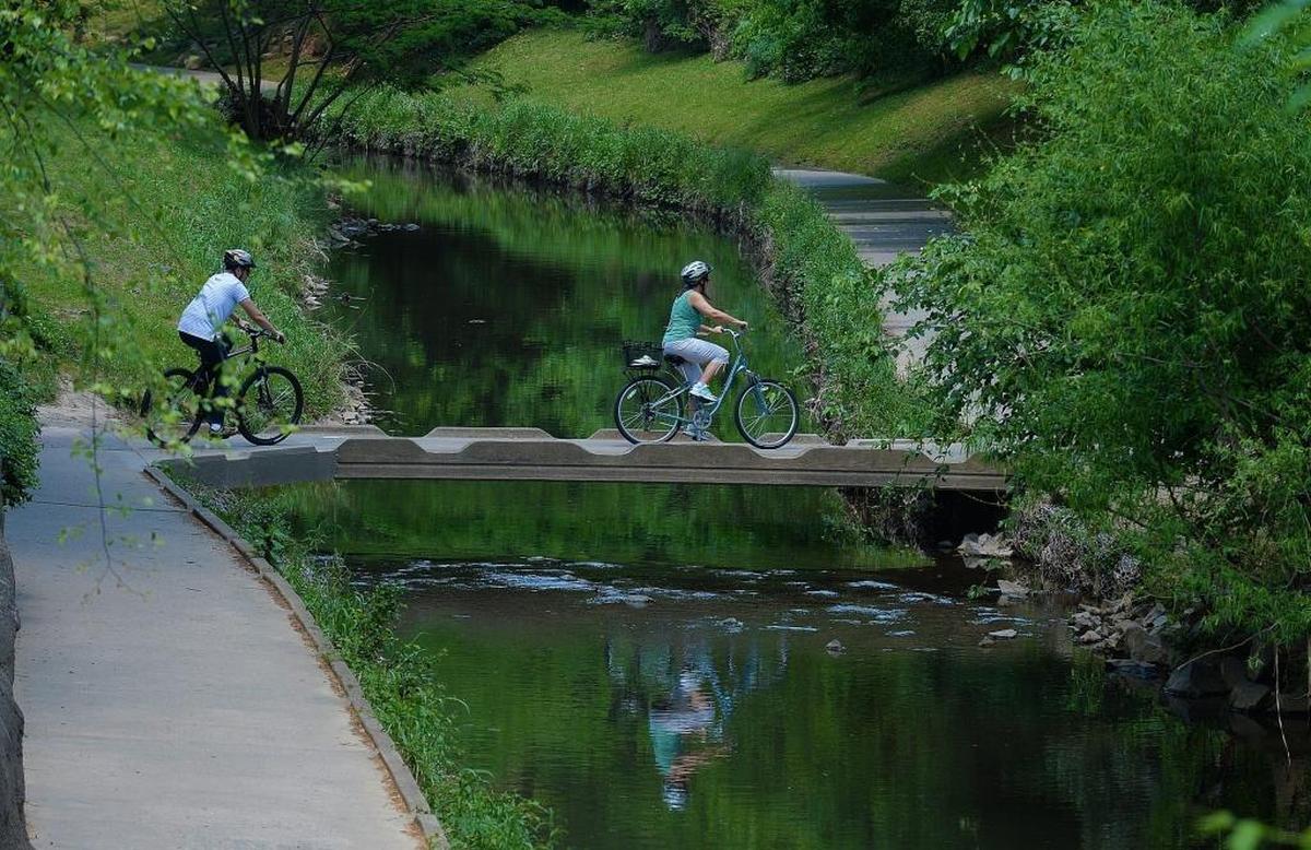 Get outside on Charlotte’s greenways to decompress.