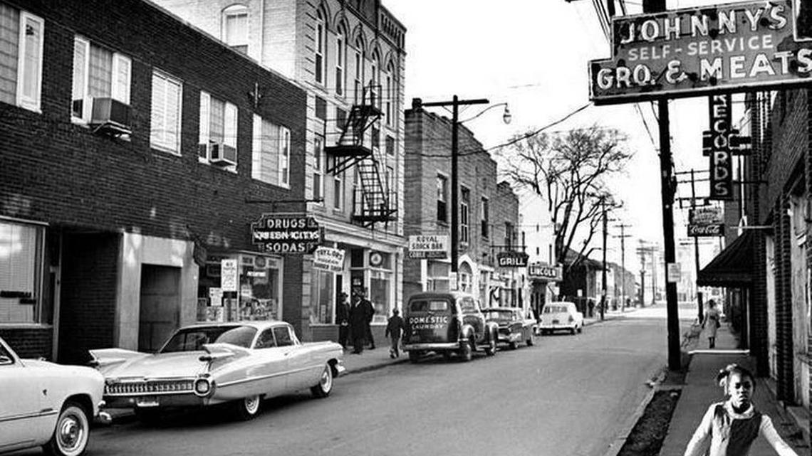 This undated photo shows Second Street, part of Brooklyn’s business district.