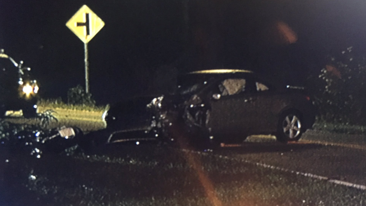 Site of motorcycle crash in Gaston County.
