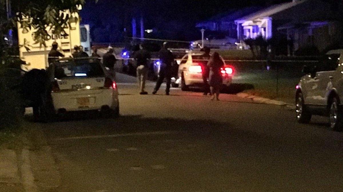Scene of the shooting investigation on Botany Street in north Charlotte.