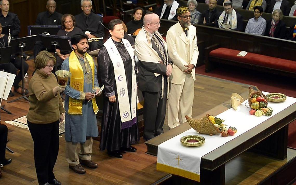 Mecklenburg Metropolitan Interfaith Network canceled its annual community-wide Interfaith Thanksgiving Service, shown in this file photo, on Wednesday at Trinity Presbyterian Church in response to “planned peaceful protests.”
