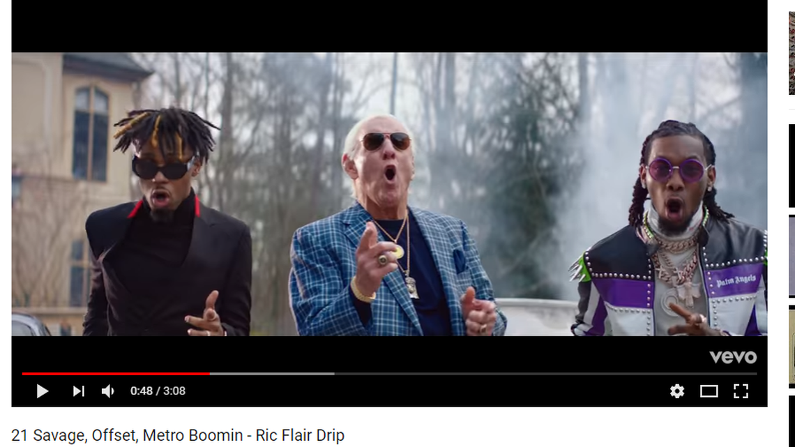 Ric Flair figures prominently in new rap video that has 1.3 million views in a day