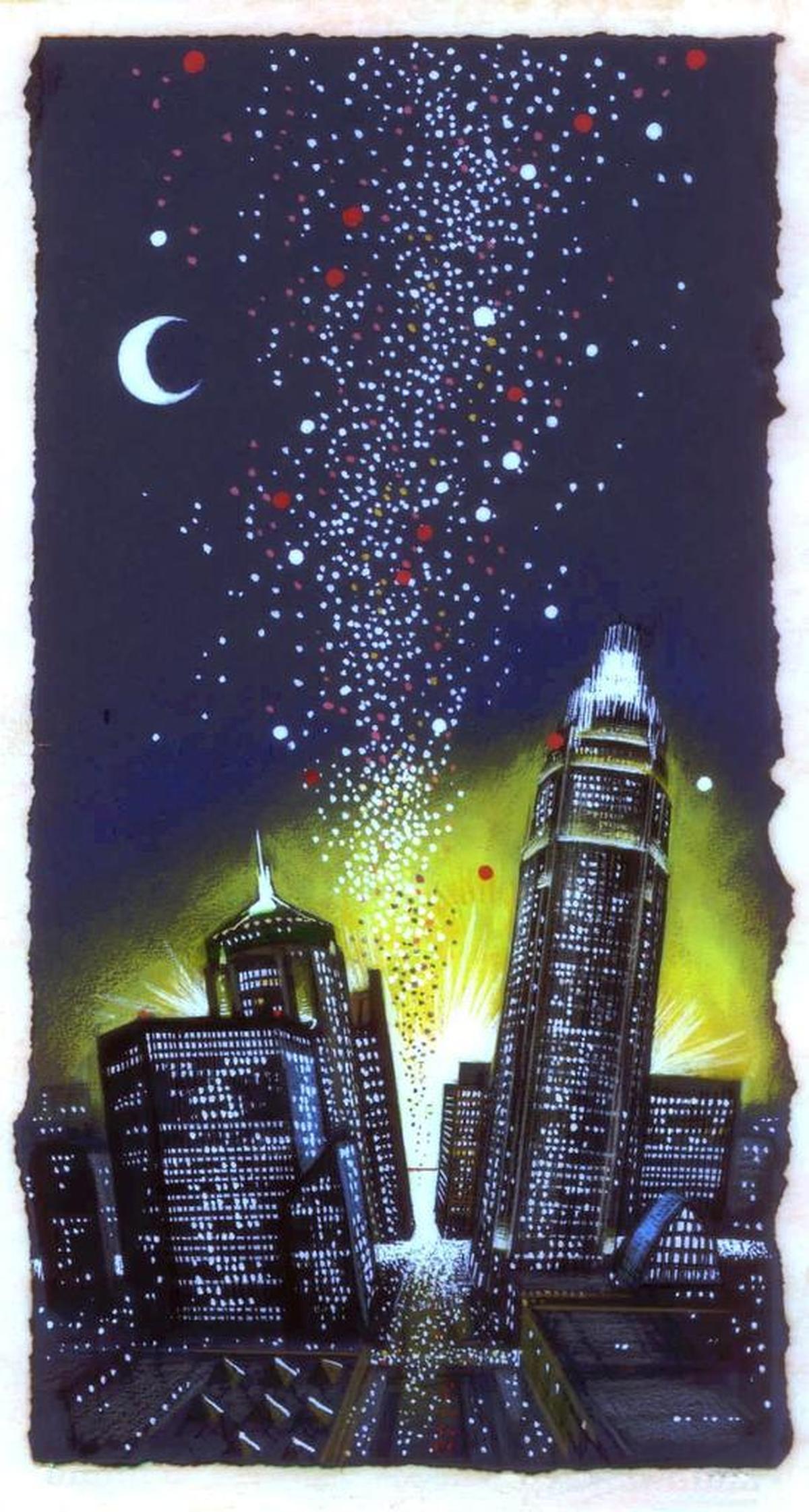 Illustration for Charlotte’s 1994 New Year’s Eve Bash.