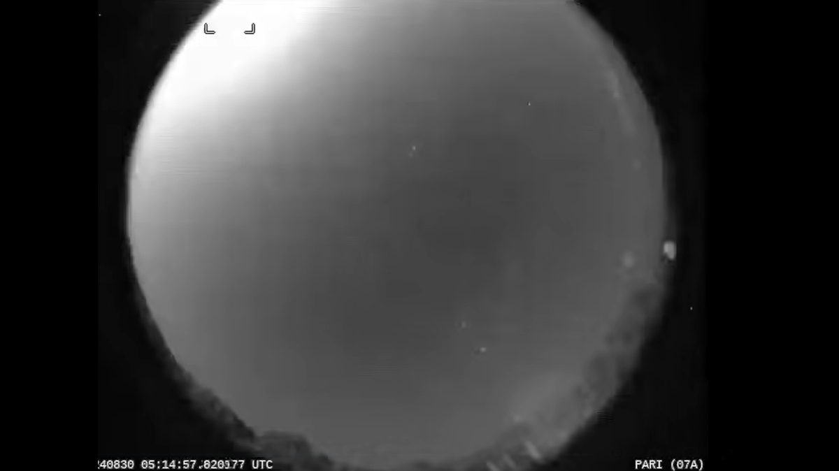 A “very bright” fireball (top left in photo) was recently seen soaring above much of Appalachia before it disappeared over North Carolina, according to NASA and the American Meteor Society.