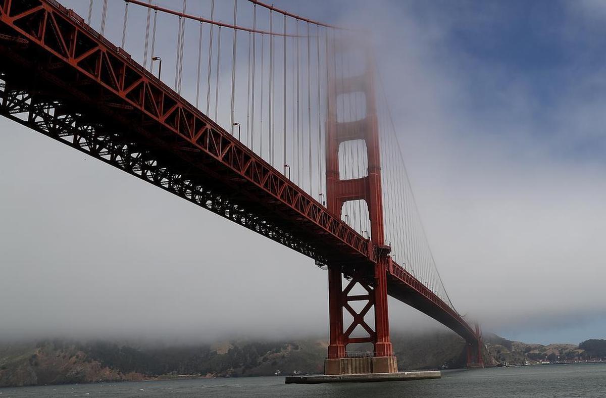 A view of the Golden Gate Bridge on June 28, 2016 in San Francisco, California.