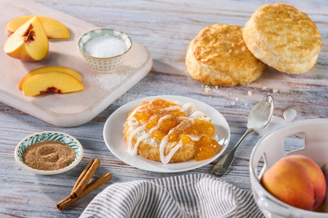 Bojangles’ peach cobbler is one of a few seasonal desserts offered by the chicken and biscuit chain.