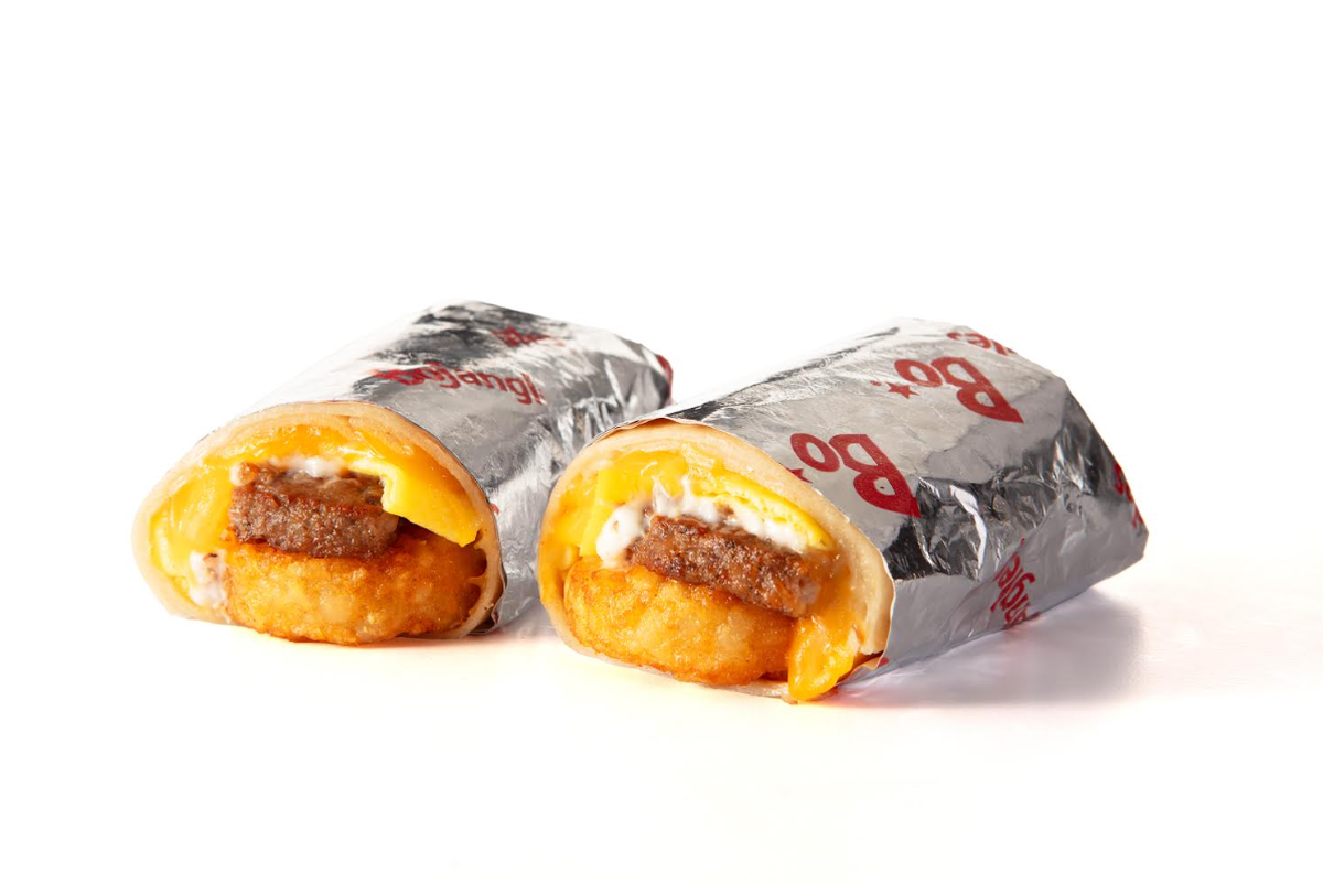 Bojangles’ new breakfast Bo-Rito is a mashup of breakfast favorites, including eggs and country-style sausage.