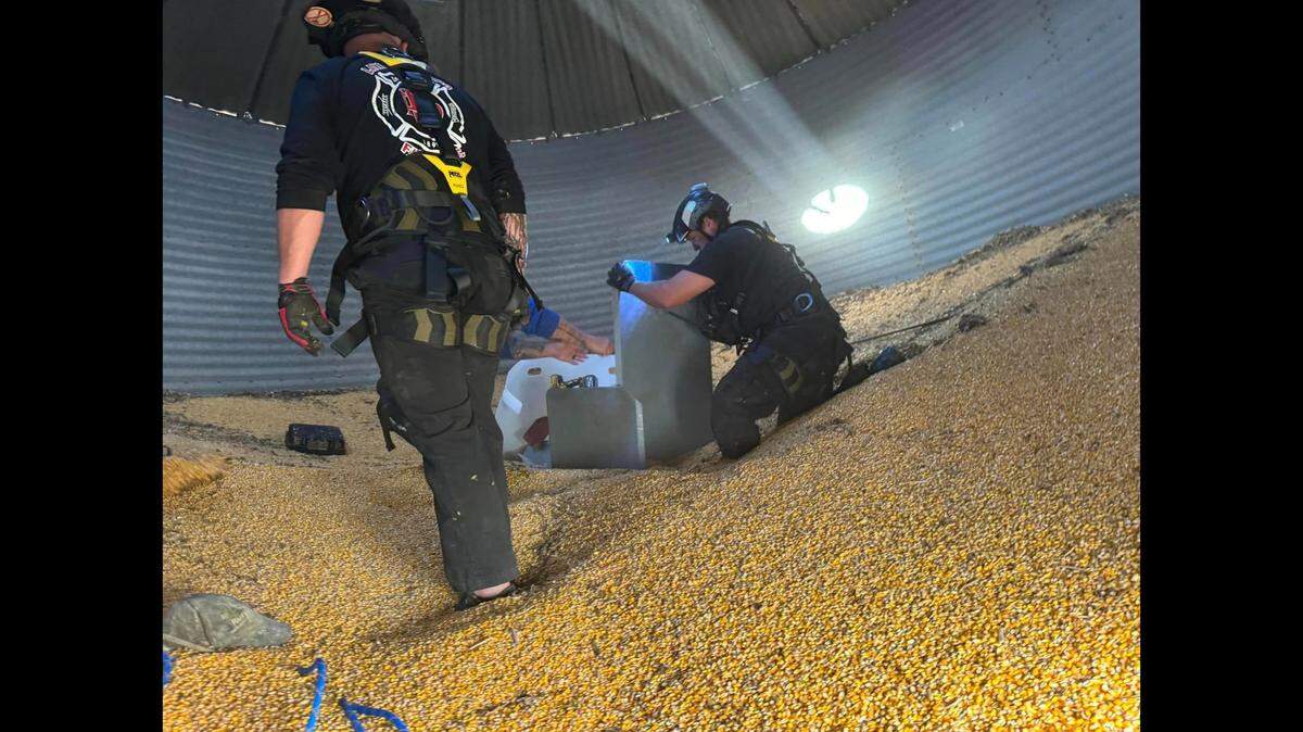 Local crews rescued a man who was 90% engulfed in a grain bin in Tennessee.