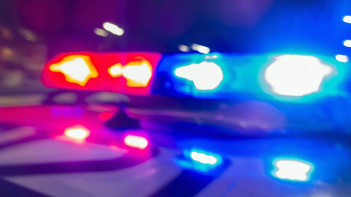 A dog that ran out of the front door of its home and attacked a leashed dog on a walk with its owner was then fatally stabbed, California police said.