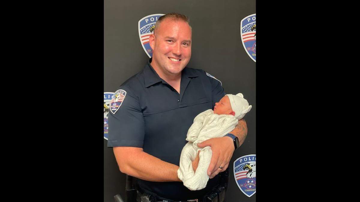 An officer with the Dickson Police Department stopped on an interstate to deliver the newborn of a mom who wasn’t going to make it to the hospital in Nashville.