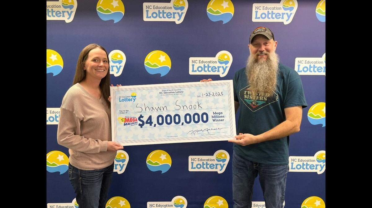 Shawn Snook and his family just started building a new house, so he told North Carolina lottery officials his $4 million Mega Millions windfall came at the right time.