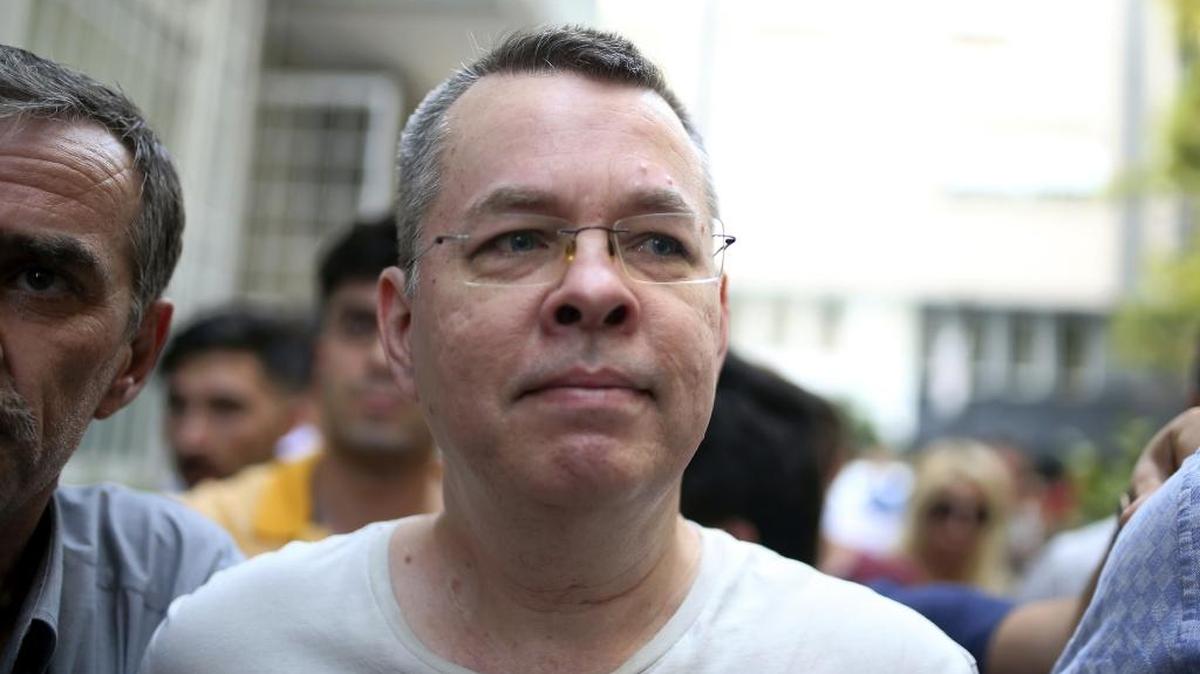 Andrew Craig Brunson, 50, an evangelical pastor originally from Black Mountain, North Carolina, is shown after being released from prison in Turkey in July.  He was placed on home detention at the time and faced 35 years in prison. On Friday, Turkey released Brunson, who then headed to the United States with his wife.