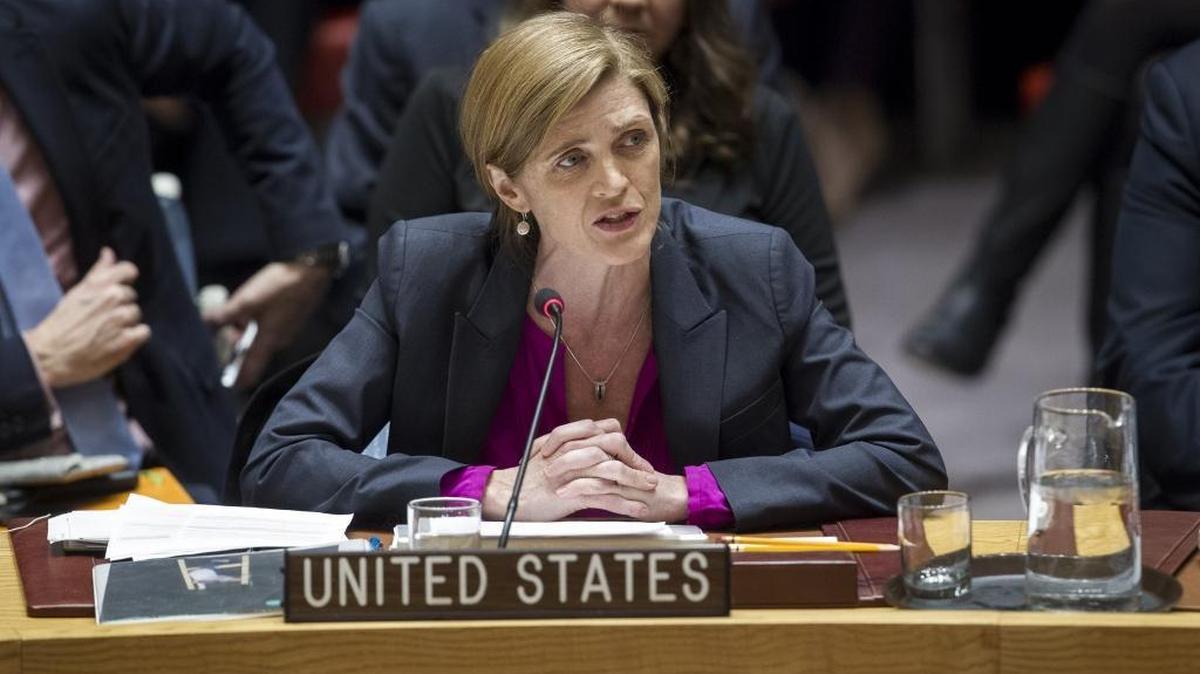 Samantha Power, U.S. Ambassador to the United Nations, addresses the UN Security Council in 2016.
