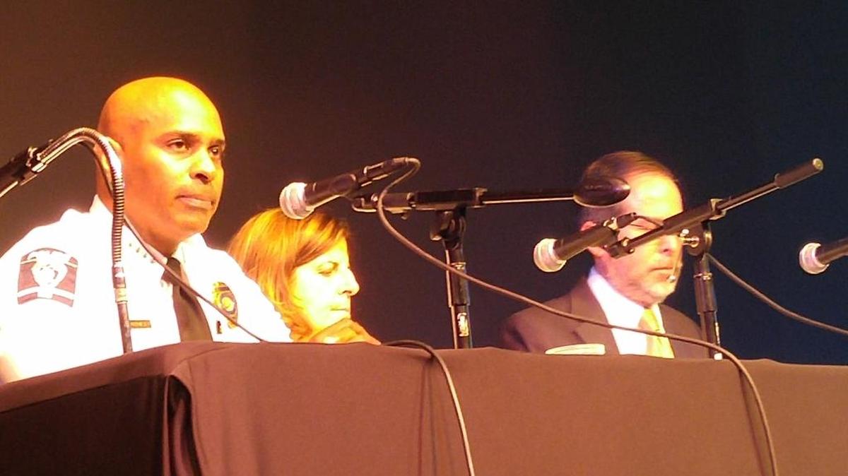 Chief Kerr Putney speaks at the forum Tuesday night.