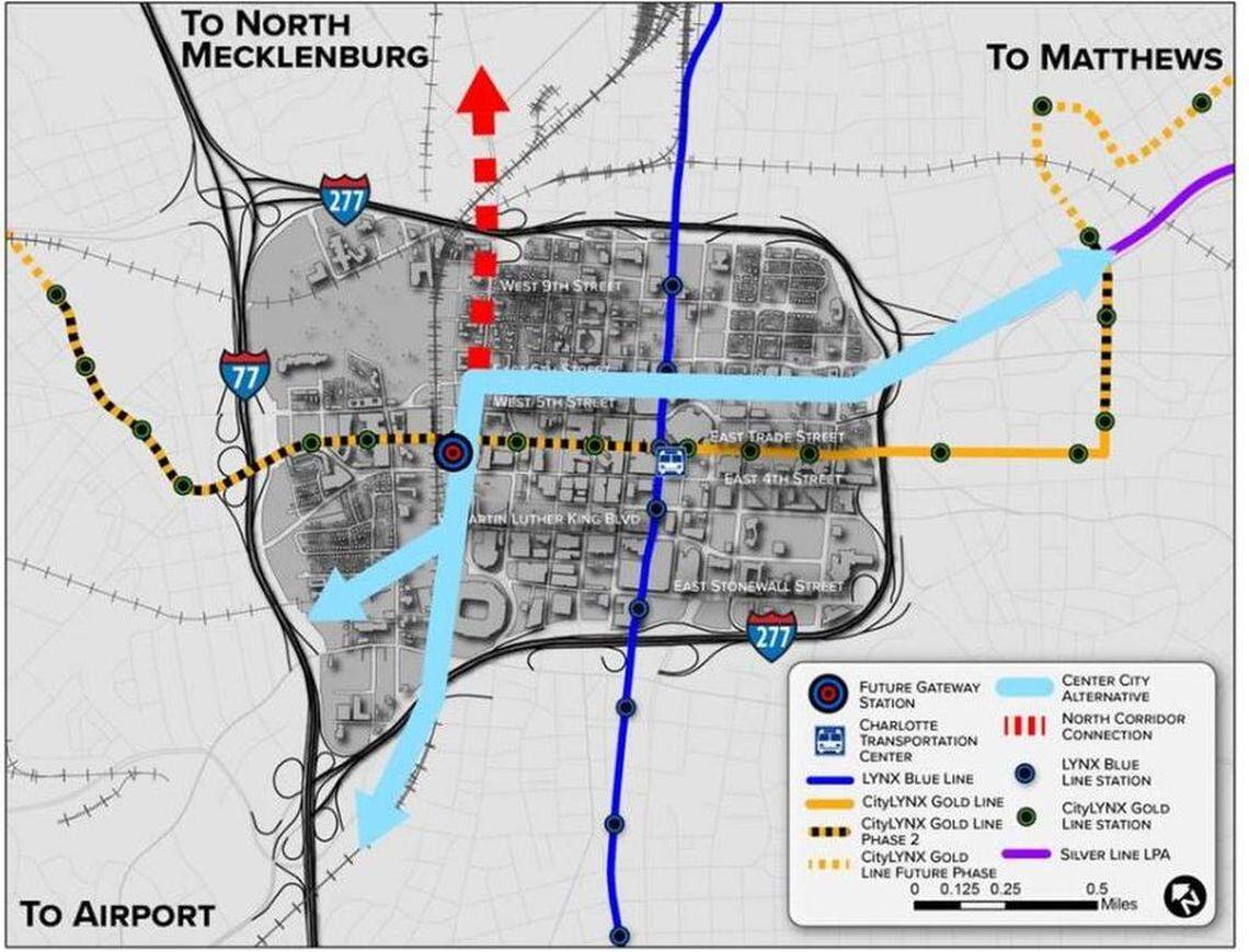 CATS could build a tunnel (the light blue line) through uptown.