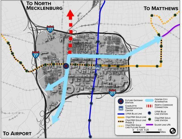 Charlotte light-rail expansion plans for airport, uptown, north ...